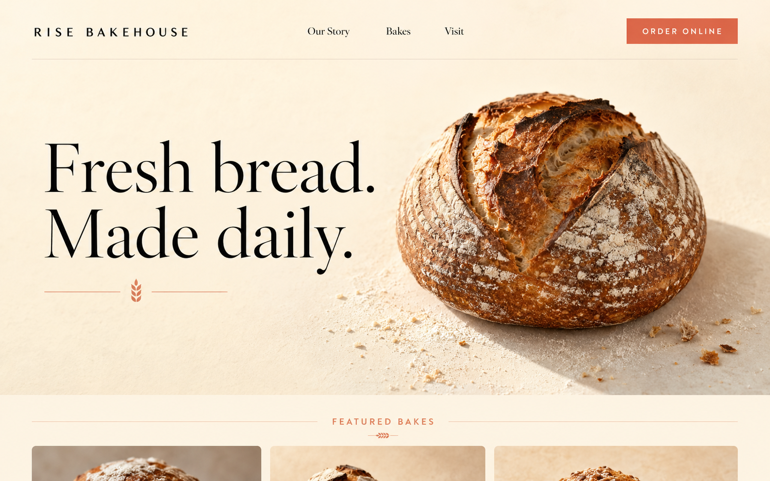Website design example